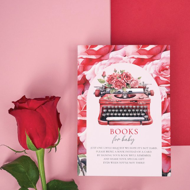 Sweetheart Floral Arch Babydusche Bücher für Baby Begleitkarte (Von Creator hochgeladen)