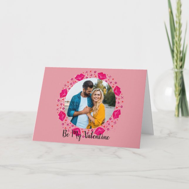 Sweetheart Foto Wreath Karte (Vorderseite)