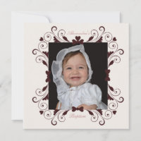 Sweetheart Frame Foto Taufe Einladung