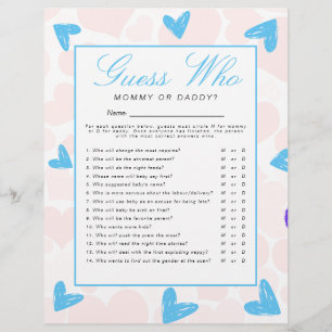 Sweetheart 'Guess Who' Baby Showspiel Flyer