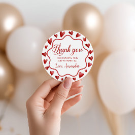 Sweetheart Heart Thank You Favor Tags Geschenkanhänger