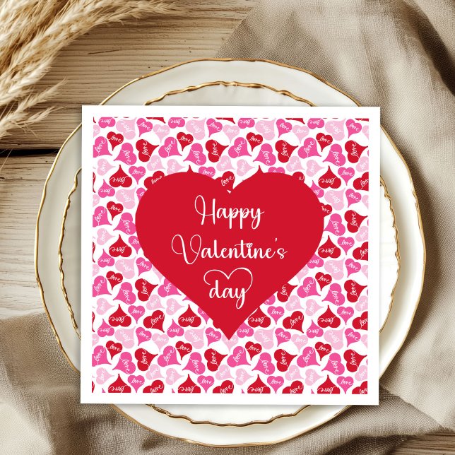 Sweetheart Hearts Napkins Valentine Table Decor Serviette (Sweetheart Hearts Napkins Valentine Table Decor)