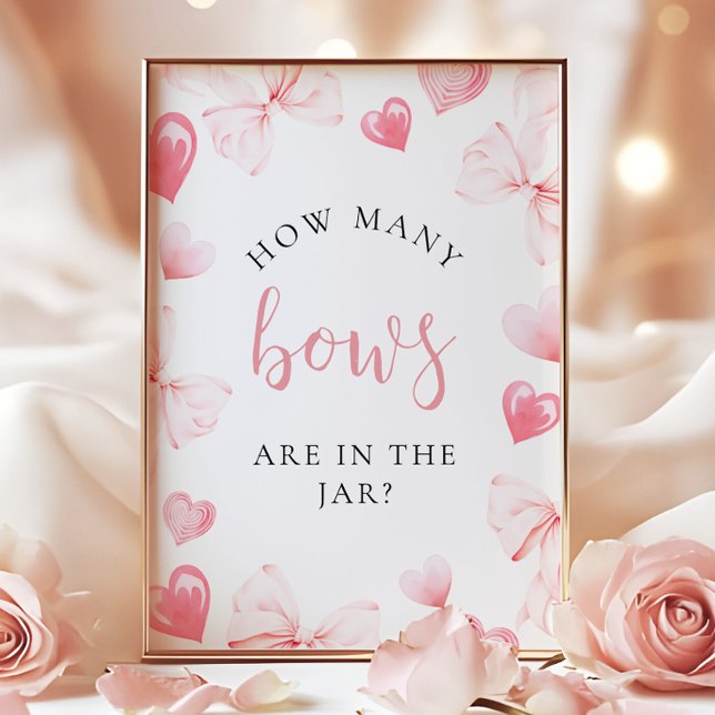 Sweetheart How Many in the Jar Baby Shower Sign Poster (Von Creator hochgeladen)