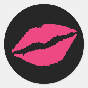 Sweetheart Lips Runder Aufkleber