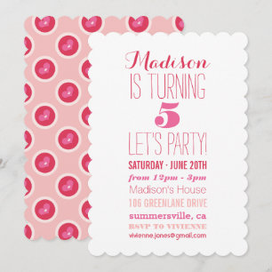 Sweetheart Love Rose Girl Anniversaire Invitation