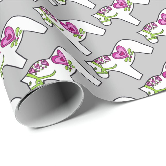 Sweetheart Pferde Geschenkpapier (Rolleneckpunkt)