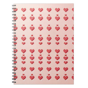 Sweetheart Pink: Adorable Red Hearts Notizblock