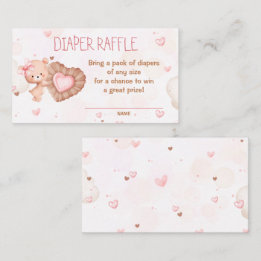 Sweetheart Pink Babydusche Windelwaschkarte Begleitkarte