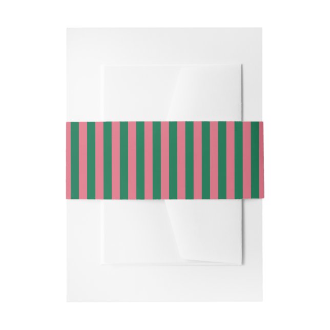Sweetheart Pink Pickle Green Strip Einladungsbanderole (Vorderseite Beispiel)