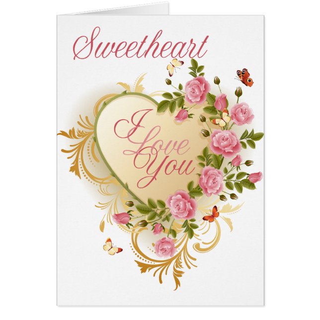 Sweetheart Pink Roses Valentine (Vorne)