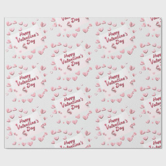 Sweetheart Scatter: Coral and Pastel Pink Hearts Geschenkpapier