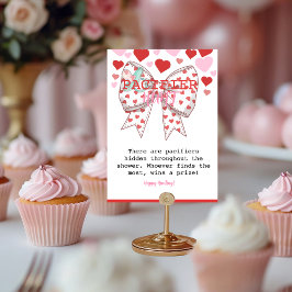 Sweetheart Schnuller Hunt Baby Showspiel Tischnummer