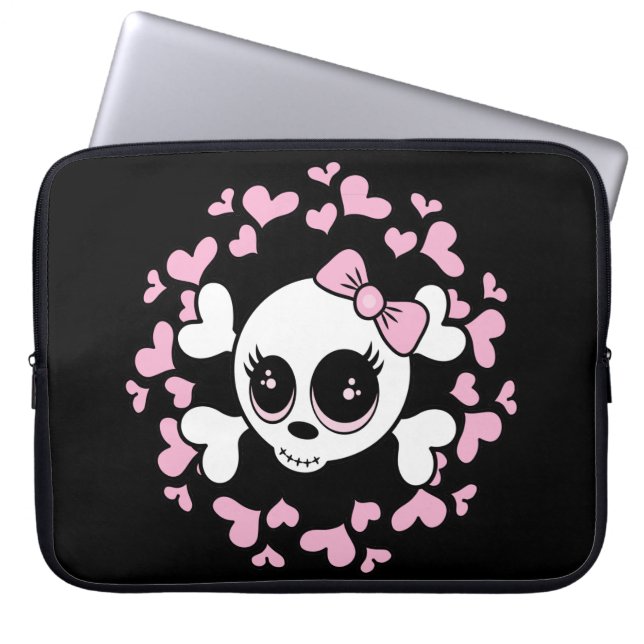 Sweetheart Skull Laptopschutzhülle (Vorderseite)