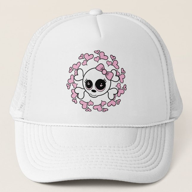 Sweetheart Skull Truckerkappe (Vorderseite)