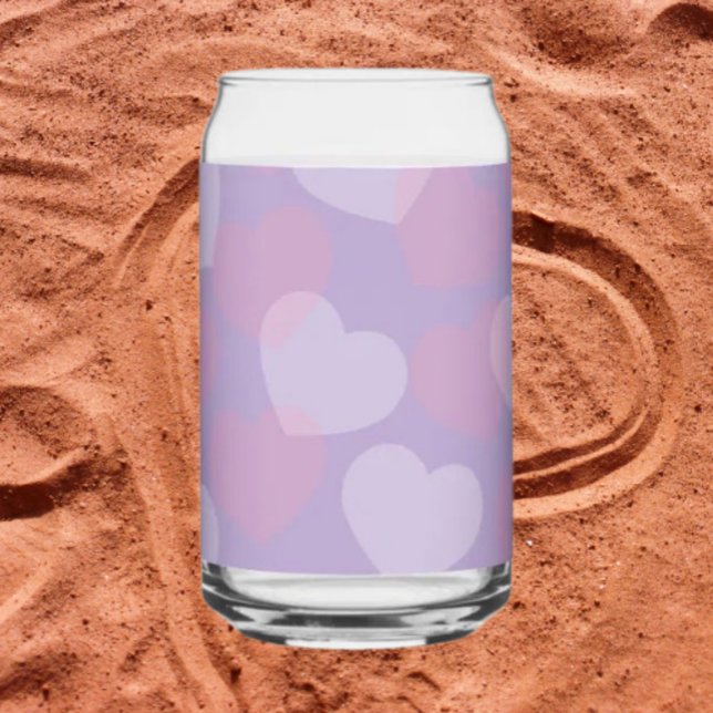 Sweetheart Sprinkle | Rosa und weiße Herzen Dosenglas (Von Creator hochgeladen)