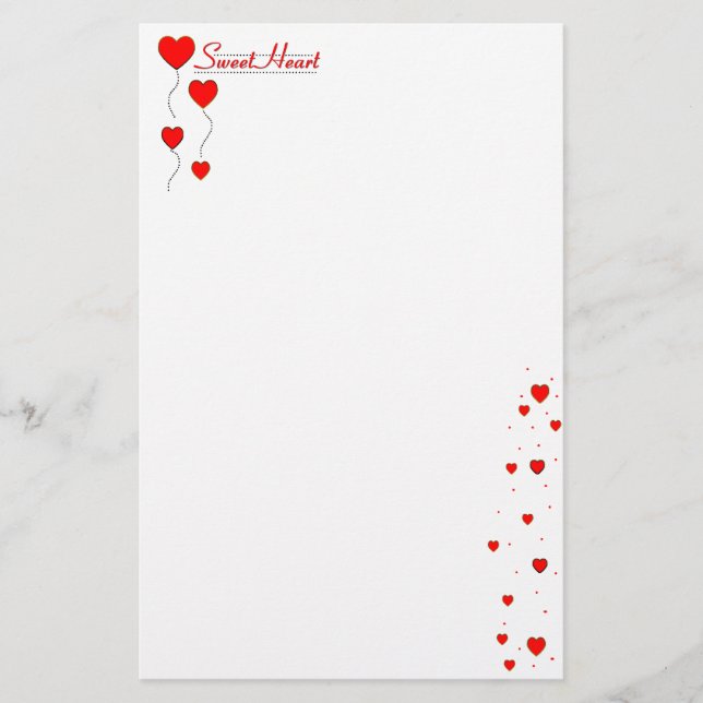 Sweetheart Stationery Briefpapier (Vorderseite)