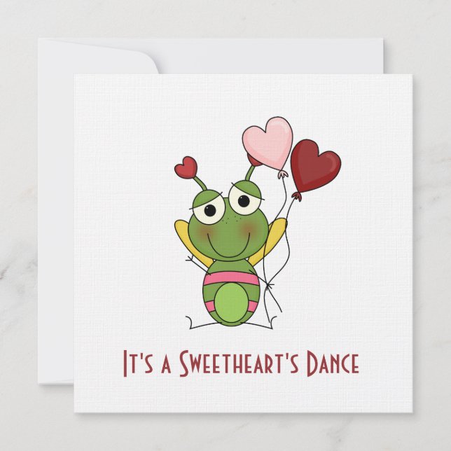 Sweetheart-Tanz-Party Einladung (Vorderseite)