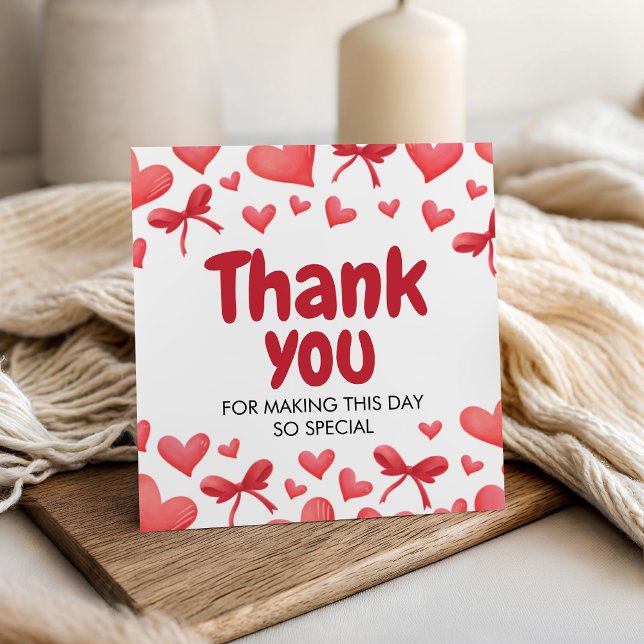 Sweetheart Thank You Favor Tag Geschenkanhänger (Von Creator hochgeladen)