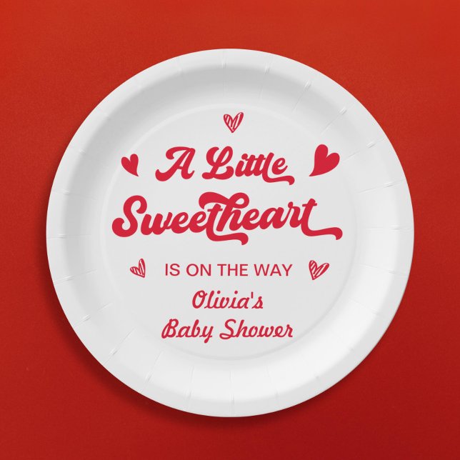Sweetheart Valentine Baby Dusche Pappteller (Von Creator hochgeladen)