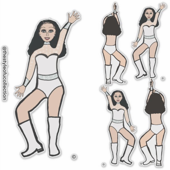 Sweetheart White Dancer Stickers #2 Aufkleber (Vorderseite)