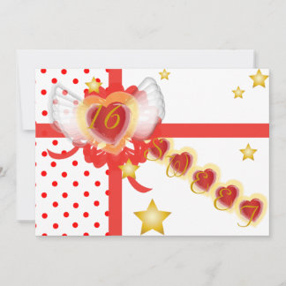 Sweetheart's 16 . Geburtstag-Geschenk individualis Einladung