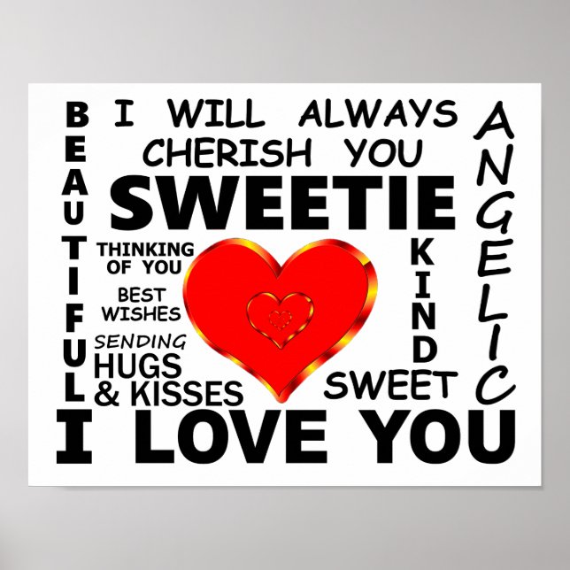 Sweetie I Liebe Poster (Vorne)