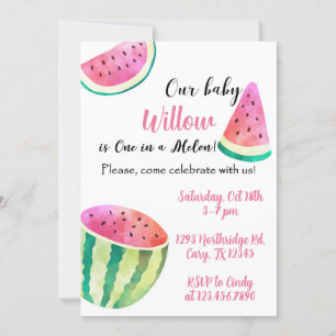 Sweetie One in a Melon fille invitation d'annivers