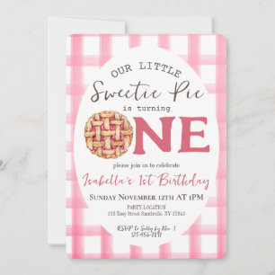 Sweetie Pie 1. Geburtstag Einladung