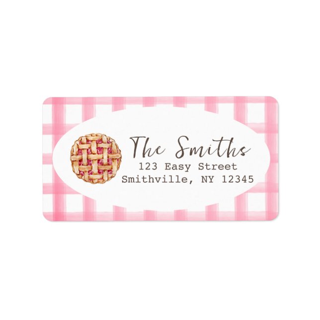 Sweetie Pie 1. Geburtstagsadresse Adressaufkleber (Vorne)