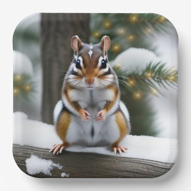 Sweetie Pie Chipmunk Pappteller (Vorderseite)