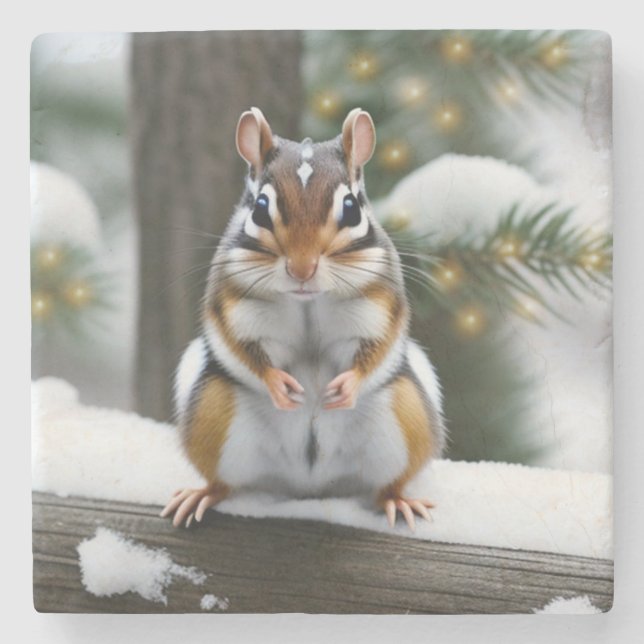Sweetie Pie Chipmunk Steinuntersetzer (Vorderseite)
