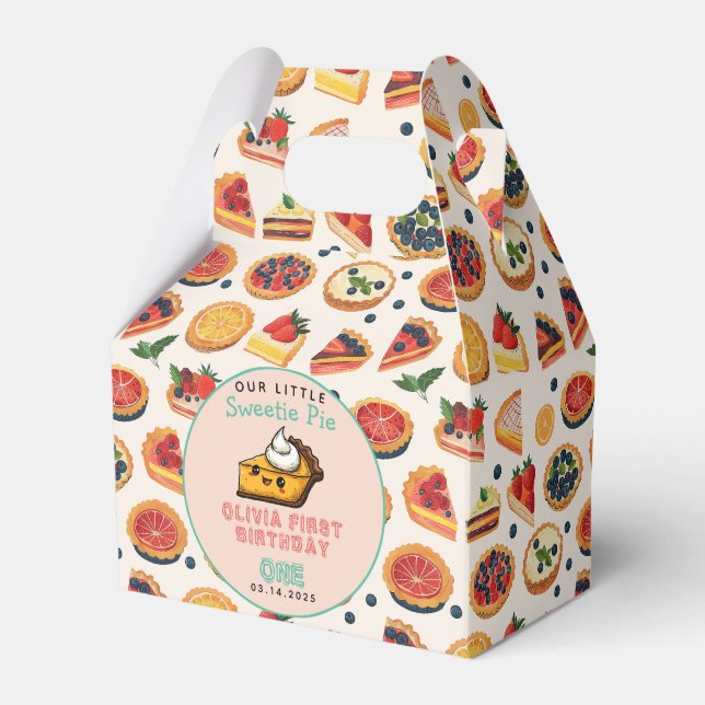 Sweetie Pie - Pi Day 1. Geburtstag Party Geschenkschachtel (Vorderseite)