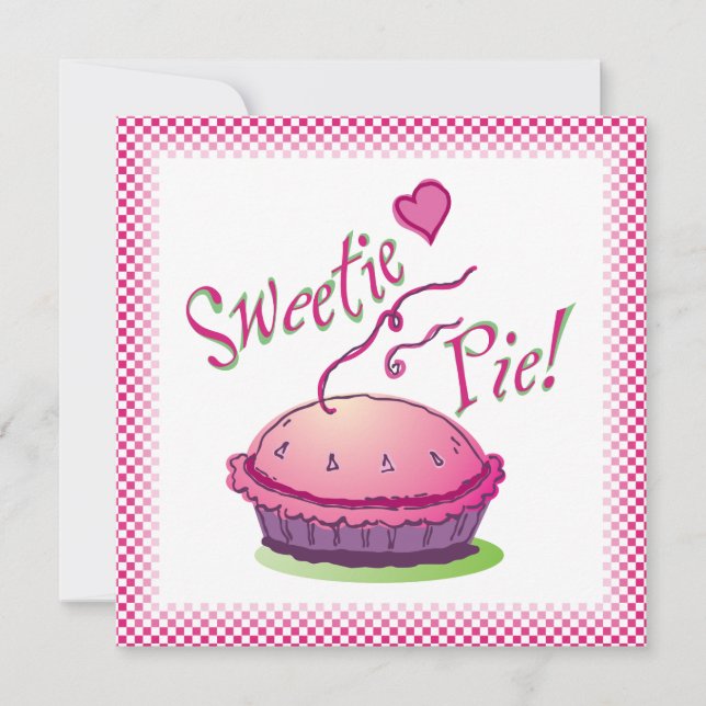 Sweetie Pie Pie Baking Invitation Einladung (Vorderseite)