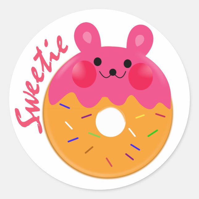 Sweetie Runder Aufkleber (Vorderseite)