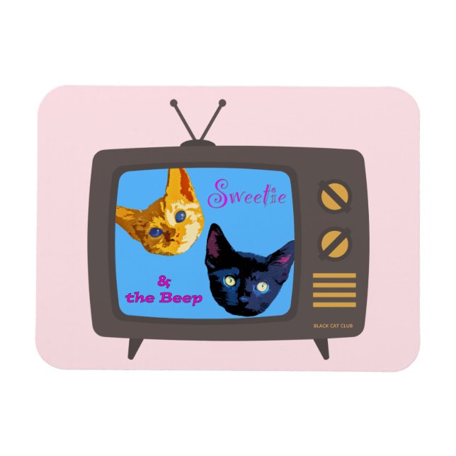 Sweetie & the Beep Cat Magnet (Horizontal)