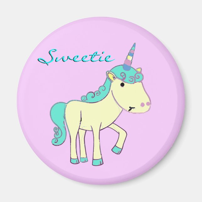 Sweetie the Unicorn Magnet - (Vorne)