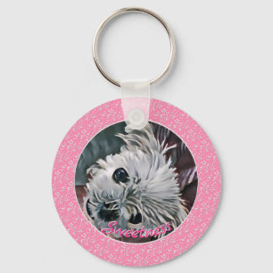 Sweetness-Pink-Puppy-ANY-FOTO-TEMPLATE- Schlüsselanhänger