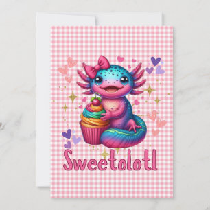 Sweetolotl Vibes Axolotl Cuteness Lovers Einladung