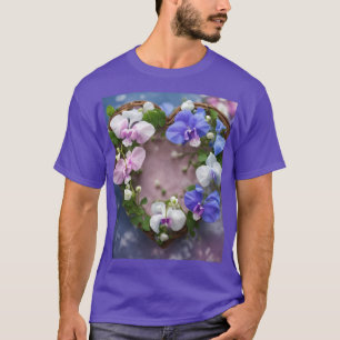 Sweetpea Heart Vine - Dark T - Shirt Design