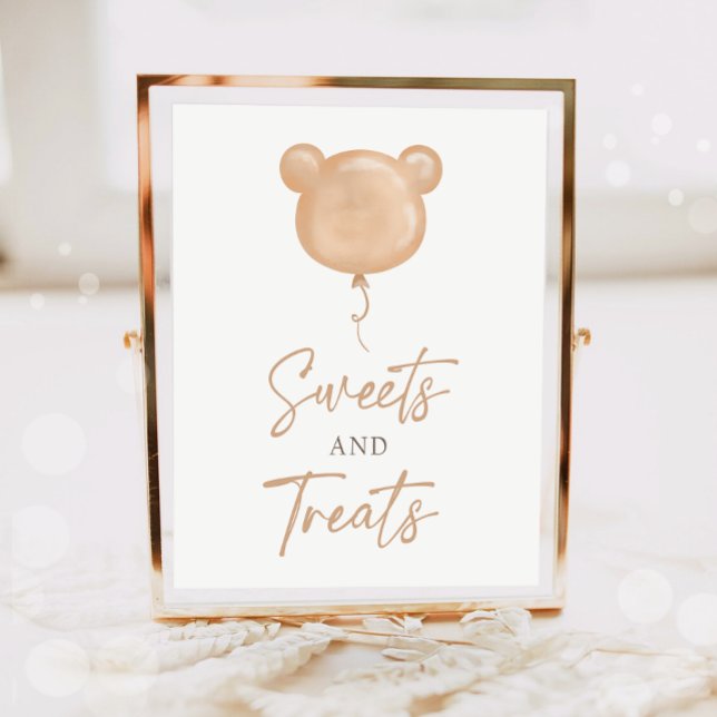 Sweets and Treats Teddy Bear Balloon Birthday  Poster (Von Creator hochgeladen)