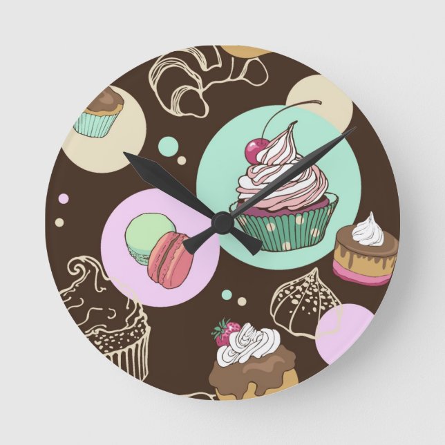 Sweets Runde Wanduhr (Vorderseite)