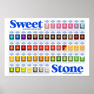 SweetStone Candy Flavor List Poster