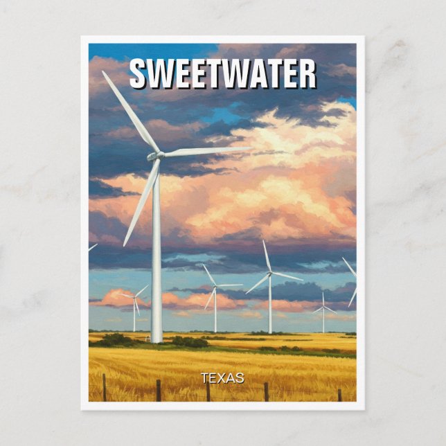 Sweetwater Texas Travel Postkarte (Vorderseite)