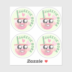Sweety Boba- Pack 4 Aufkleber