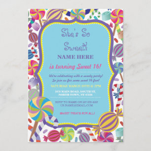 Sweety Dessert Candy Sweet 16 oder jedes Alter Ein Einladung