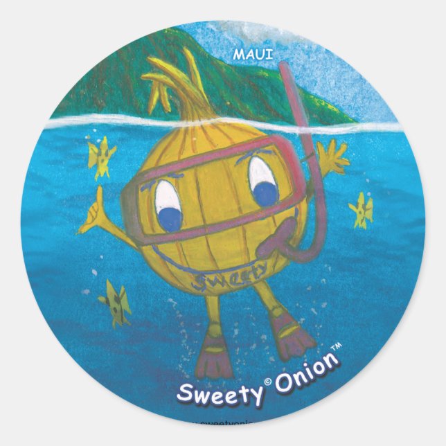 Sweetyonion Schnorcheln Runder Aufkleber (Vorderseite)