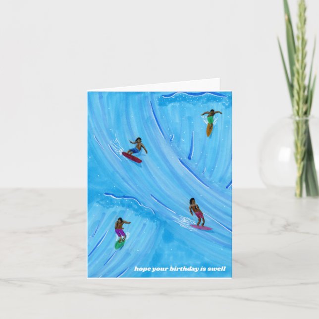 Swell Birthday Card Dankeskarte (Vorderseite)