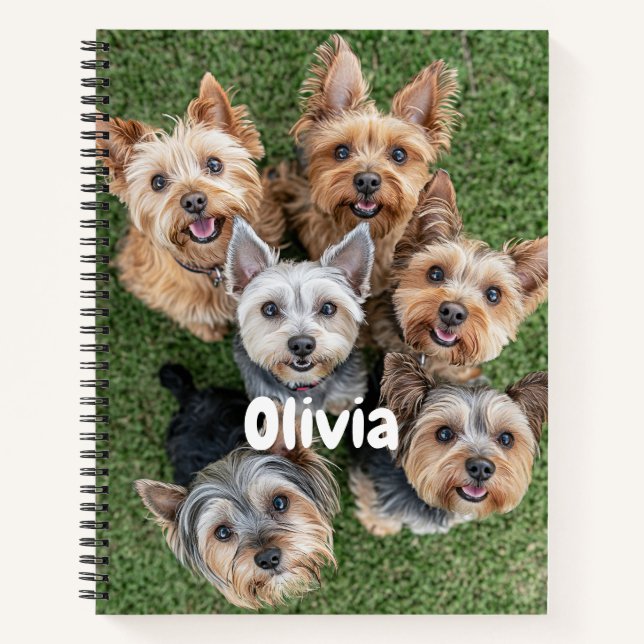 SwePlayful Puppy Dog Notebook Personalisiert Notizbuch (Vorderseite)