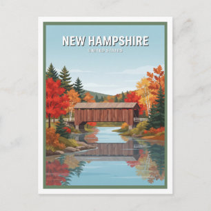 Swift River Covered Bridge Bath New Hampshire Postkarte
