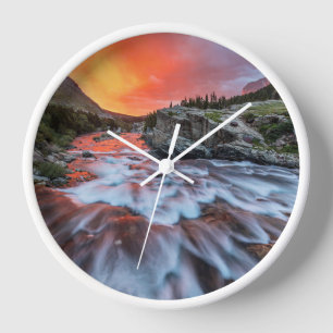 Swiftcurrent Falls   Glacier-Nationalpark Montana Uhr